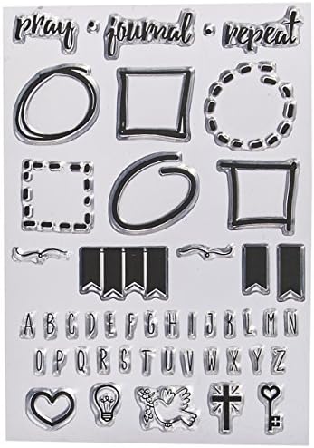 SRM Stickers Pray Repeat Bible Journaling Stamp, 5-3/4 x 4-1/4