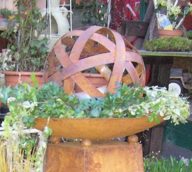 Schale ca. 50 cm aus Metall Edelrost Rost Eisen Deko Garten Feuerschale - 2