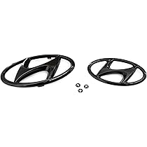 Hyundai 9999Z057167 Emblem Lettering Logo 2-Piece Black : Amazon 