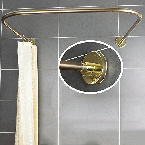 Lwfb Shower Curtain Rod Stainless Steel Free Drilling Bathroom