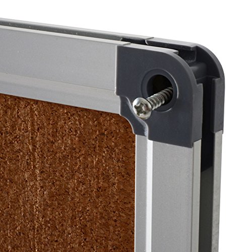 Office Marshal® Profi – Pinnwand mit hochwertiger Kork – Oberfläche | im stabilen Aluminiumrahmen | 4 Größen | 78x110cm - 3