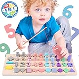 ★ 【Sicher für Ihr Baby】 -Farbe logarithmisches Brett Spielzeug wählen Sie hochwertiges Holz, langlebig, Anti-Fall und Korrosionsschutz. Wir polieren, fasen und schleifen die Bausteine   sorgfältig. Die Säulenpfosten sind abnehmbar. Die Ecken sind rund und ohne Grate. Keine Phthalate oder Schwermetalle BPA-FREI, PVC-FREI, LATEX-FREI und BLEIFREI.Frei von all dem ekligen Zeug - farbenfrohes Holzspielzeug zum Stapeln, puzzel für kinder ab 2.