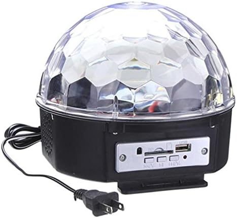 FFJTS Disco DJ Stage Lights 3W LED RGB Crystal Magic Rotating Ball Lights Effect For KTV Xmas Party Wedding Show Club Pub Color Changing Lighting