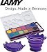 Produktbild LAMY Deckfarbkasten aquaplus mit 12 Farben / Schul-Set (+ Wasserbecher, Violett)