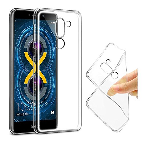 Honor 6X Hülle, Angozo TPU Silikon Schutzhülle Klar Transparent Handyhülle Durchsichtige Weich Case für Huawei Honor 6X - 3