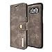 COCK Vintage Genuine Leather Wallet Case Flip cover Magnetic Detachable Leather Back Cover with Card Holder for Samsung Galaxy S8+ (Pine Cone Grey) RS.1400.00