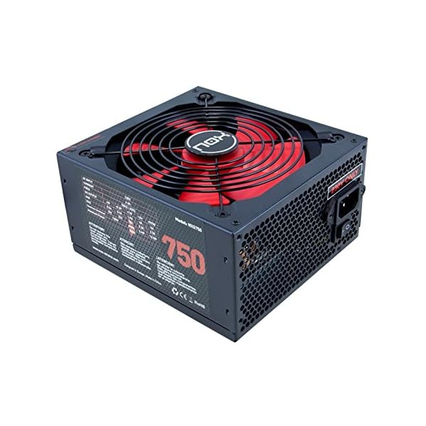 Nox NX 750W - NXS750 - Fuente de Alimentación 750W, compatible con SLI&Crossfire, ventilador 140mm, utra silenciosa…