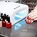 Babz 36 Watt Professional UV Shellac Gel Nail Lamp Dryer with 120 and 180 Second Timers + 4 x 9W Bulbs Included