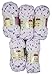 Produktbild 5 x 100 Gramm Strickwolle Himalaya Dolphin Baby Colours weiß flieder rosa 80410, 500 Gramm Wolle super bul
