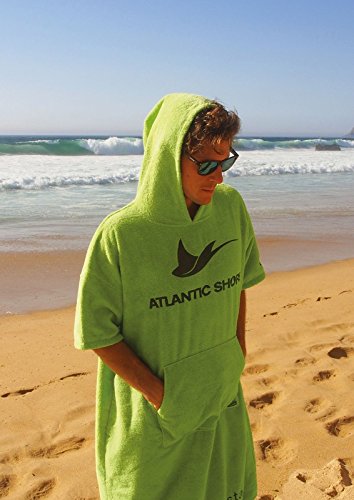 Atlantic Shore | Surf Poncho ➤ Bademantel / Umziehhilfe aus hochwertiger Baumwolle ➤ Green - 3