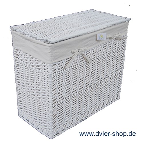 Wäschekorb Weide mit 2x Sortierfach 67×33 H.58 08WRt03-b - 2