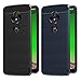 Produktbild VGUARD [2 Stücke] Hülle Kompatibel für Motorola Moto G7 Play, Carbon Faser Case Tasche Schutzhülle mit Stoßdämpfung Soft Flex TPU Silikon Handyhülle - (Schwarz+Blau)