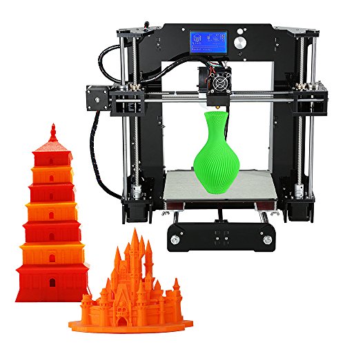 A6 3d impresora kits 220 * 220 * 250 mm diy reprap i3 con 16 gb sd tarjeta 12864 lcd pantalla