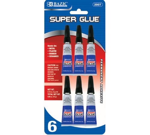 BAZIC Super Glue, 3 grams 0.10 ounces, 6 Per Pack RS.780 (70.00% Off) - Amazon