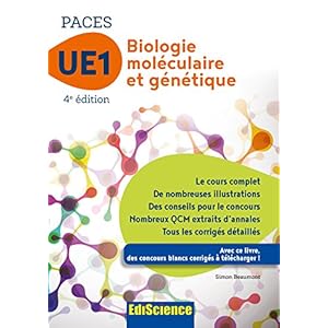 Biologie moléculaire-Génétique UE1 PACES - 4e éd. - Manuel, cours + QCM corrigés Livre en Ligne - Telecharger Ebook