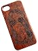 Produktbild Handyhülle aus Holz mit Motiv Girl Lolita Schmetterling für iPhone 6, 6S, 7 & 8. Echtes Rosenholz, handgemacht, eingravierte Grafik, bruchsicher und kratzfest, bietet Premium-Schutz für Ihr Smartphone