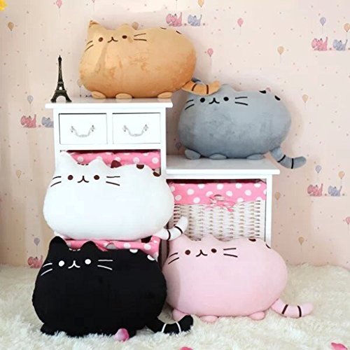 Weichem Plüsch Süße Katze Form Kissen kissenpolster Sofa Spielzeug Wohnkultur 5 Farbe (schwarz) - 5