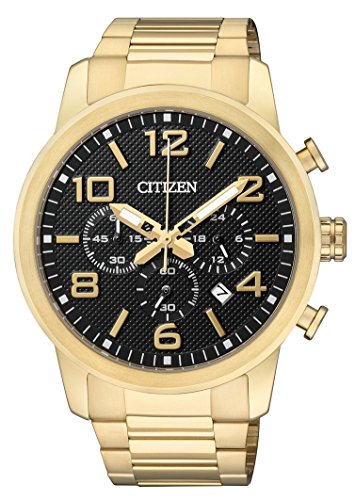Citizen Herren-Armbanduhr Chronograph Quarz Edelstahl beschichtet AN8052-55E