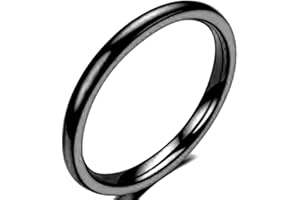Jude Jewelers 2mm Stainless Stainless Steel Plain Stackable Wedding Band Ring