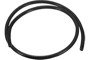 PATIKIL Tubo PE 1/4" ID x 3/8" OD (6.5 mm x 10 Mm), 3.28 ft (1 Metro), Tubo Flessibile per Acqua in Polietilene per Sistemi di Osmosi Inversa Filtri per Acqua, Nero