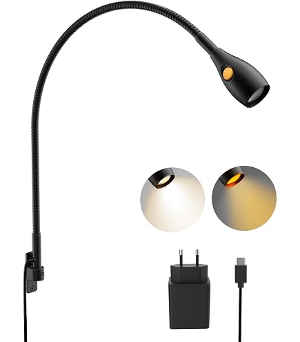 Lot De 2 Lampes De Lecture LED SO-TECH URIEL 12V - Bras Flexible, Interrupteur Sur Tête, Blanc Chaud 3000K