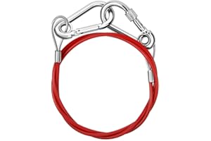 URAQT Breakaway Cable, Trailer Caravan Breakaway Break Away Cable with 2 Carabiners, Easy Quick Fit Breakaway Cable Carbine Threaded Hook Towing Caravan Trailer for Breakaway Brake Safety Handbrake