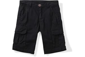 Aeslech Little Big Boys' Casual Cargo Shorts Lightweight Multi Pockets Summer