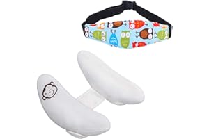 G-TREE Kleinkind Verstellbare Nackenstützkissen & Safety Kopfstütze-Band-Autositz, Baby-Kind-Kleinkind-Kopf-Hals-Schutz, Blue Owl