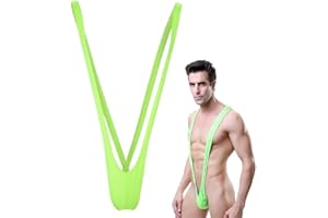 JUGUTA Costume Borat Uomo 1 Pezzo, Verde Fluorescente, Taglia Unica, Materiale: Poliestere