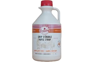 Sirop d'érable en cruchon de 1 litre - Ambré - Direct producteur - 100% pur du Canada - Les Trésors d'érable - Authentique et 100% naturel - Parfait pour les pancakes et desserts