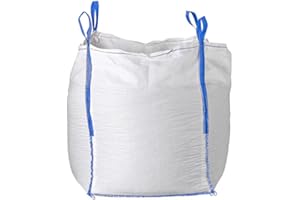 MOBIL PLASTIC Saccone big bag U-Panel, Mis. 90 L x 90 P x 120 H cm, SWL 1500 Kg, SF 5:1, aperta/chiuso