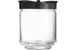 LUMINARC ARC L0968 Szkło Słoik Przyprawy, 28 cl, Plastik, Przezroczysty/Czarny