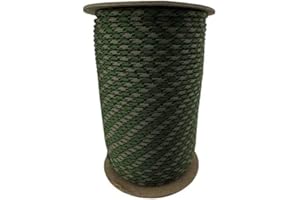 HHH Hunting 100m Reel Of Paracord For Use With Military Basha Army tarp Tent Guy Ropes bivi tent Fishing camping Hunting Shelter Survival Outdoor Fire Parachute Cord (Army Camo)