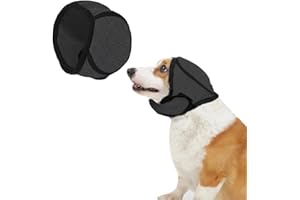 LELEWANGLUO Hunde-Snood Schwimm-Ohrenschützer, Komfort-Hunde-Ohrenschützer Lärmschutz, wasserdichte verstellbare Katzen-Ohr-Duschhaube, Haustier-Snood Ohrenschutz für Angstlinderung, Schwimmen, Fellpflege (Grau