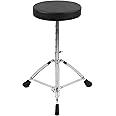 Softline Pro SP36-C Universal Drum Throne Round Padded Drum Seat Stool Double-braced Legs Anti-Slip 5 Levels Adajustable Height for Adult Drummers