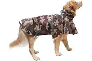 APSTOUR Adjustible Dog Raincoat, Dog Raincoat, Hooded Slicker Poncho, Pet Waterproof Coat Outfit for Walk, Rain Jacket Poncho Hoodie Rain Protection with Reflection Strip Slicker Poncho Dogs and Puppies