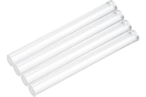 QUARKZMAN 4 stycken runda akrylstavar 10 mm x 100 mm klar akryl dowel stavar akryl plaststänger för gör-det-själv hantverk
