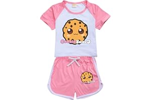 OAIXIUR Cookie Swirl C Girls' Clothing Sets Fashion Comfortable Shorts and Top 2Pcs Outfits