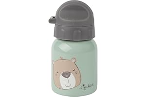 Sigikid 25377 Edelstahl Trinkflasche Bär 250ml empfohlen für Kinder ab 1 Jahr, robust, auslaufsicher, bruchfest