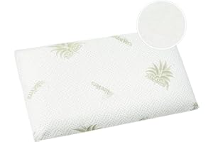 Kiby® Cuscino per Lettino (Certificato OEKO-TEX® & CERTIPUR™) in Aloe Vera, Lavabile e Sfoderabile