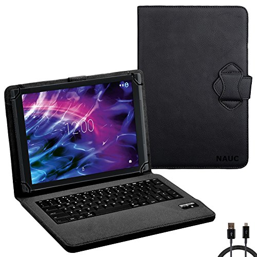 Tastatur für Medion Lifetab P9702 X10302 P10400 S10365 P10506 P10505 P10356 S10366 P10325 P10341 Tablet Schutz-Hülle Cover Case Bluetooth NAUC®