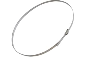 AERZETIX - Lot de 10 Colliers de serrage en métal acier Inoxydable résistent aux acides - 4.6mm x 520mm 52cm - C42147