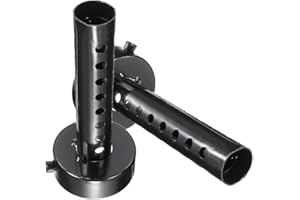 Riloer Motorcycle Exhaust Silencer, Universal Adjustable Removable Motorbike Can Exhaust Muffler Baffle Silencer for 35/48/60mm Tail Exhaust Pipe, Black/Silver