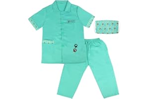 JERRYVON Deguisement de Docteur Enfants Blouse Malette de Docteur Kit Medecin Veterinaire Cadeau de Noel pour Enfant Garcon Fille 3 4 5 Ans Jeu D'imitation Trousse Docteur Enfant Costume Carnaval Jouet