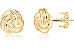 SLUYNZ 925 Sterling Silver Love Knot Earrings Stud for Women Teens Girls Minimalist Stud Earrings Post
