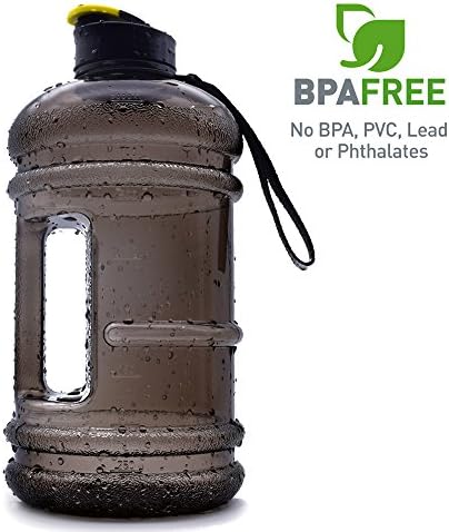 2.2l Litre Large Sports Water Bottle Tank Jug Container Hydrate Drinking Bottle by Shineshin Resin Fitness BPA Free Leakproof with Easy Carry Handle for Bodybuilding Outdoor Sports Gym Workout Hiking