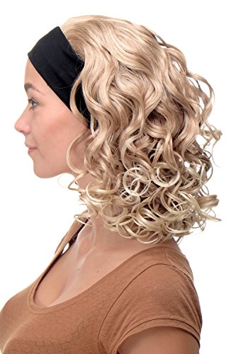 WIG ME UP ® - BRO-704-27T613 Damenperücke Perücke Stirnband (fest) voluminöse Lockenpracht schulterlang Blond Blond-Mix