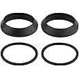 Trap Inlet/Outlet Rubber Washer Set – 1½" & 1¼" Tapered + Flat Washers for Sink, Basin, Bath, Kitchen Drain & Plumbing Trap Fittings – 4-Pack Leak Seal Gasket Kit