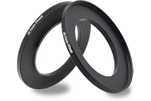 Anillo de 40,5 a 58 mm (lente de 40,5 mm a filtro de 58 mm, capucha, convertidor de lente y otros accesorios) (2 paquetes), Fire Rock 40,5 – 58 Aerometal Anillo adaptador de filtro de lente de cámara