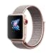 Produktbild Tervoka Für Apple Watch Armband 42mm(44mm Series 4), Gewobenes Nylon Sport Schlaufe Handgelenk Uhrband Ersatz Armreif Uhrenarmband für iWatch Apple Watch 42mm 44mm Series 4/3/2/1, Sandrosa